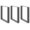 Vidaxl Nogi Do Stolika Kawowego, 3 Szt., Antracyt, 90X(72-73) Cm, Stal