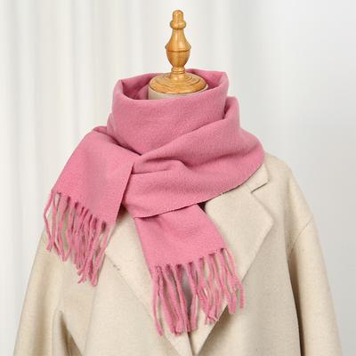 Sciarpa Invernale Calda da Donna Tinta Unita Scialli in Imitazione Cashmere Fazzoletto da Collo Spesso Foulard Echarpe Avvolgente Designer Pashmina