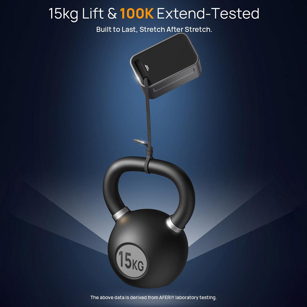 AFERIY Nano100 Portable Power Station, 100W 99.2Wh, Telescopic Type-C Cable, Carry-on Airplane, 1.5h Full Charge