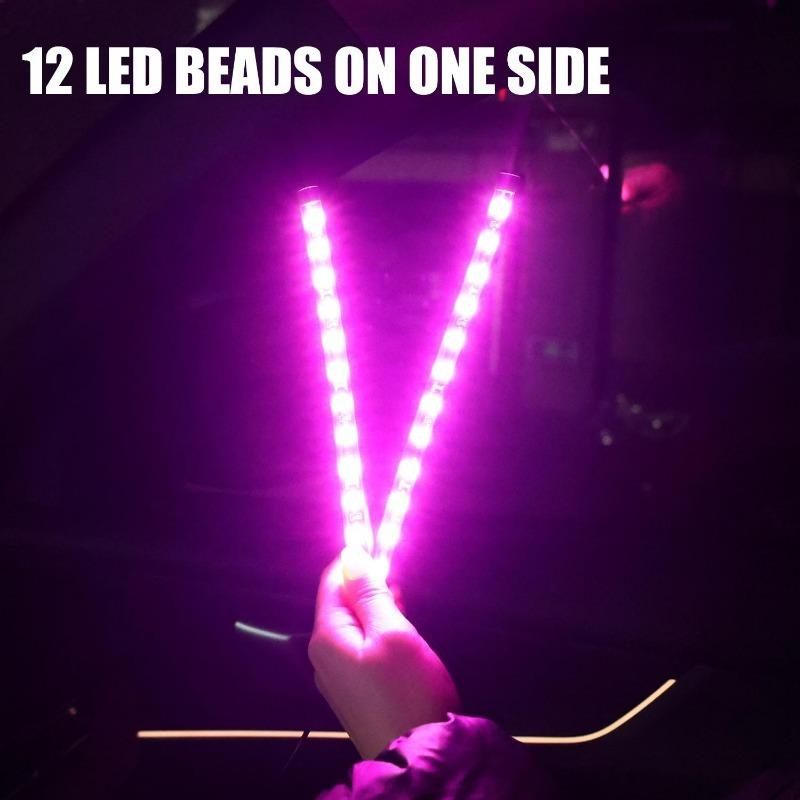 USB Auto Ambientebeleuchtung 1-zu-2 Mehrfarbige LED Innenraum Stimmungslicht Kit für Fußraum Armaturenbrett Plug Play Dekorative Beleuchtung für SUV