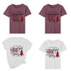 Women's Christmas Tops With Short Sleeves And Soft Cotton Material For Festive Comfort**