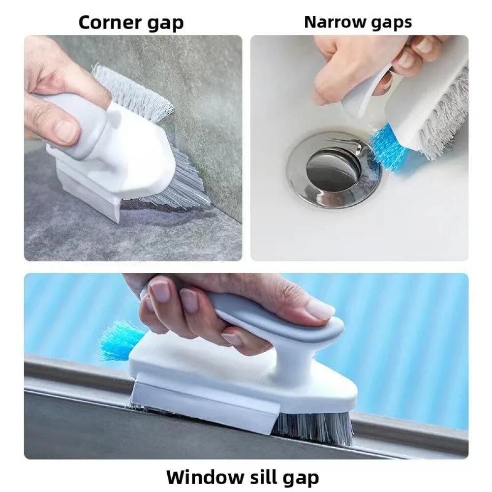 Household Cleaning Brush Kitchen Gadgets Tiles Window Trough 4 in 1 V-shaped Brush for Kitchen Home Supplies Tools Bathroom