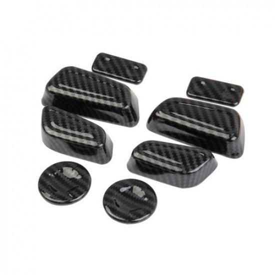 Carbon Fiber Style Front Seat Adjustment Button Cover Trims For Toyota Tundra