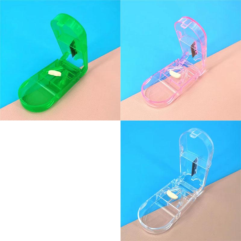 High Quality Pill Cutter Medicine Box Pill Cutting Splitter Drugs Tablet Cutter Divider Storage Case Pill Box Cases & Splitter
