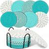 8 Cotton Rope Woven Placemats and Coasters: Handcrafted, Minimalist Coasters with a Japanese-Style Table Setting