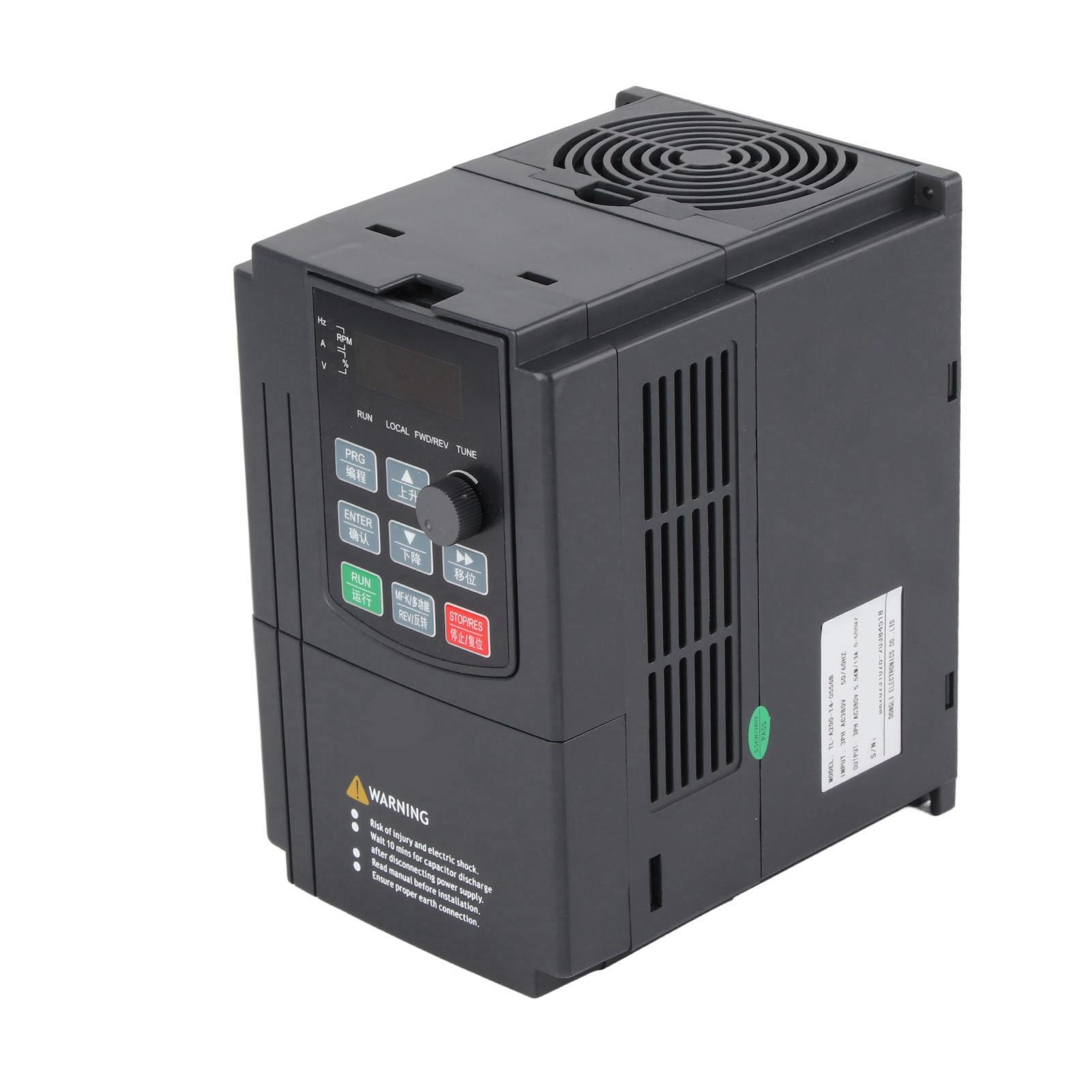 

Variable Frequency Drive VFD Inverter Controller 3 Phase 380v Input Output for Motor 5.5KW 7.5HP 13A 8.9KVA
