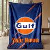 Coperta in Flanella Personalizzata Gulf Stampa il Tuo Nome Testo Morbida Calda Coperta Regalo di Festa