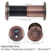 Angle Door Viewer Peephole: Reinforced Zinc-Aluminum Core with HD Optical Lens, 360° Rotation & Anti-Spy Cover for 2.17-4.13 Thickness