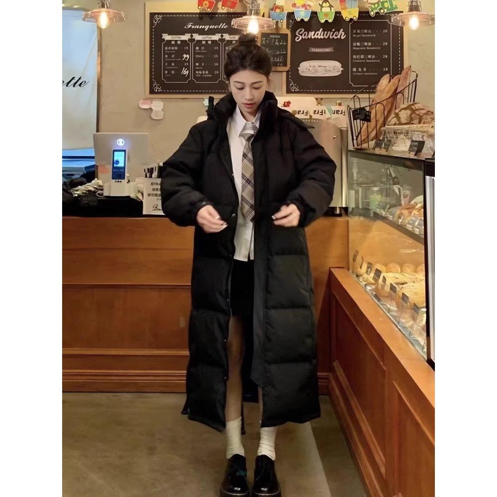 2025 Unisex Over-the-Knee Thick Down Jacket In 90% White Duck Down, Winter Couples' Style