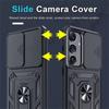 Military Armor Camera Slide Case For Samsung A57 A37 A17 A56 A16 A36 A26 A35 A15 A55 A53 A54 A14 Magnetic Ring Stand Phone Cover