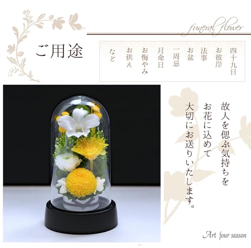 Art for Seasons Mini Mum Mini Dome Yellow Preserved Flowers