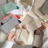 Japanese Fashion Striped Socks Women College Style School Girls Crew Socks Casual Harajuku Streetwear Middle Tube Socks