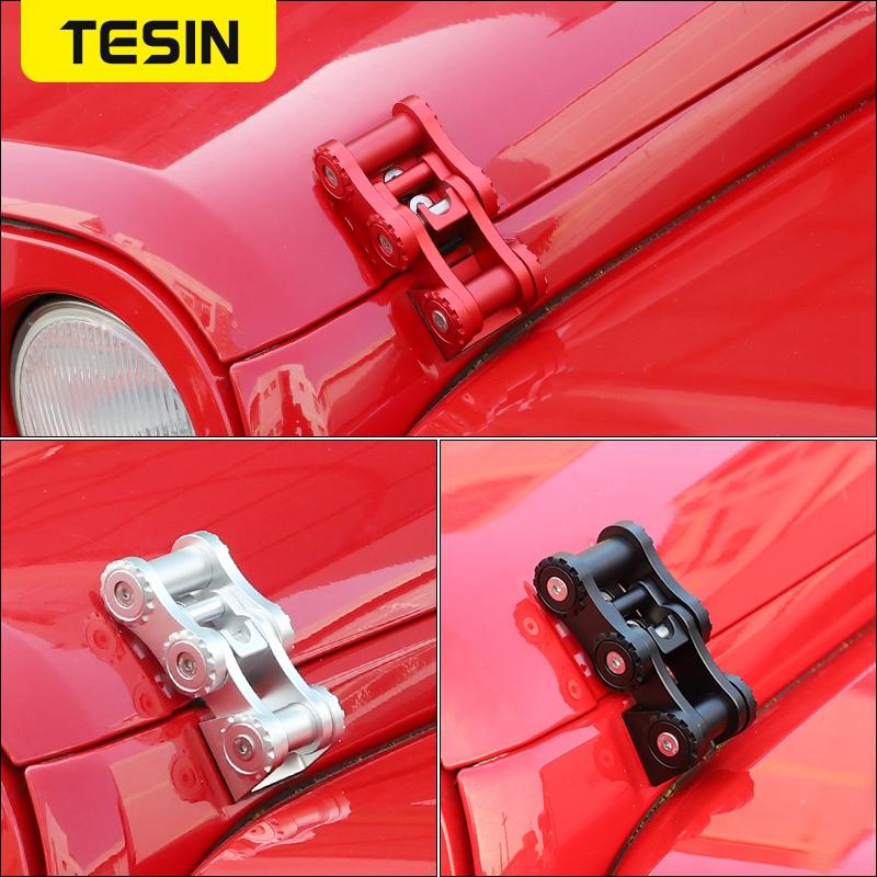 TESIN Car Lock Hood Latch Catch For Jeep JK Car Engine Hood Lock Latch Catches Kits Accessories For Jeep Wrangler JK