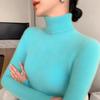 Women's Cashmere Ribbed High Neck Sweater - Seamless, Slimming, Versatile Knitwear for Autumn/Winter