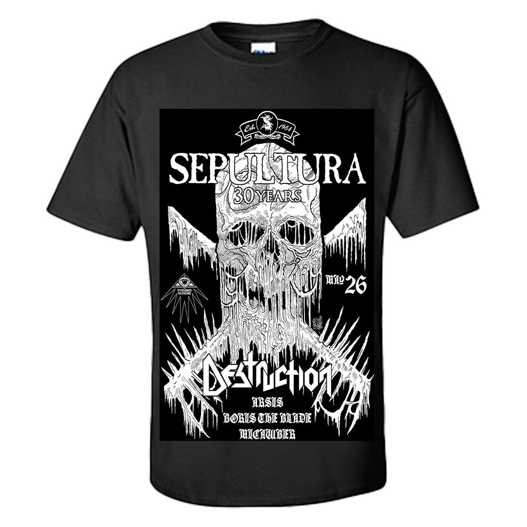 Sepultura T Shirt Sepultura 30th Anniversary Tour With Destruction Shirt S-XXXL 4XL