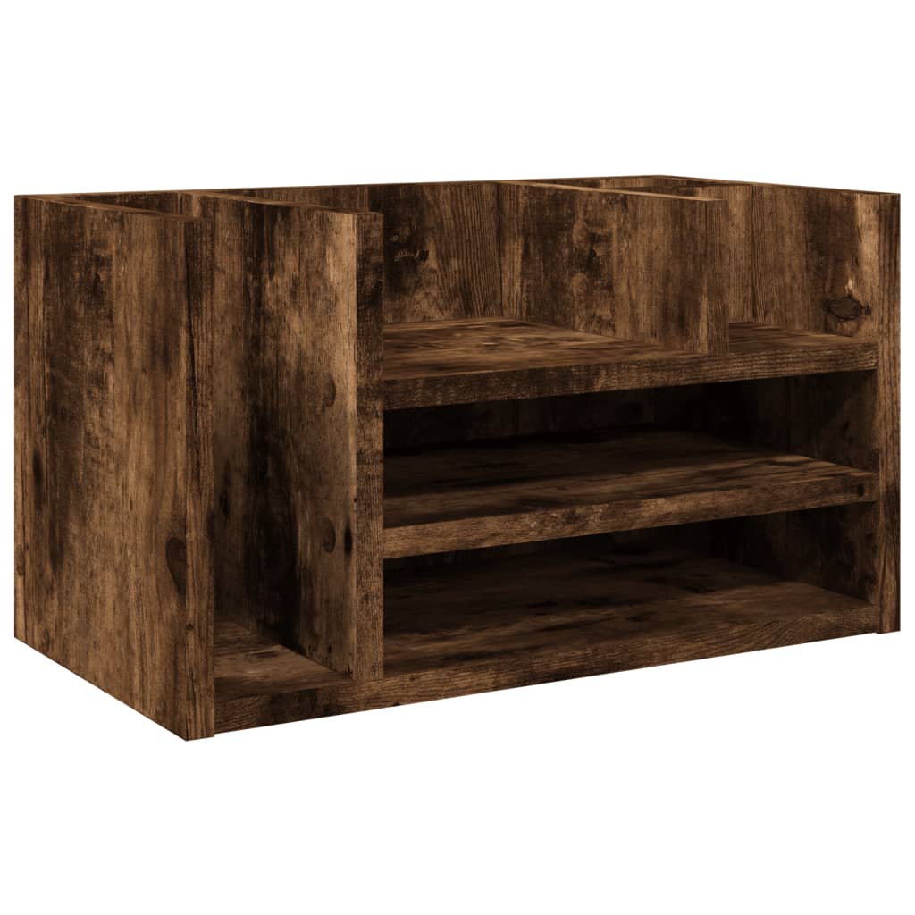 Desk Organizer Smoked Oak 44.5 X 24 X 25 Cm Particleboard