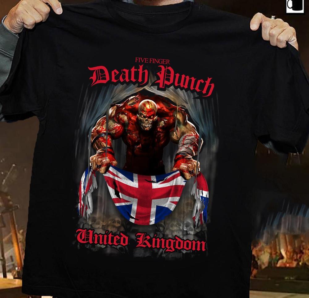 New Five Finger Death Punch Band Cotton Black S2345XL Unisex T-shirt M