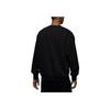 Jordan Logo Embroidered Striped Casual Pullover Long Sleeve Sweatshirt Men Tops Black FN6355-010