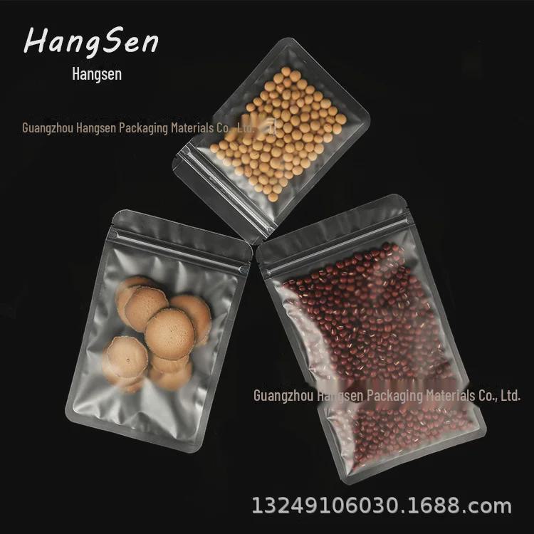 Matttransparenter Ziplock-Beutel für Tee, Snacks, Trockenfrüchte, Kekse und Zubehör