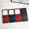 Luxury Lattice Texture with Ring Holder Phone Case for Motorola Razr 60 50 40 Ultra Moto Razr 50 60 Hinge Protective Back Cover