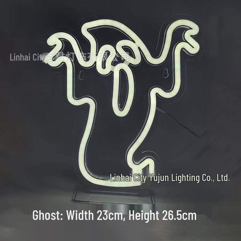 Cross LED Halloween Neon Acrylic Decorative Light for Gaming & Bar Atmosphere