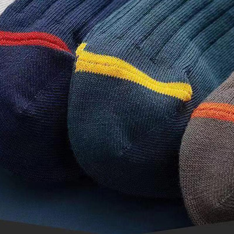 5/10 Pairs High Quality Men's Mid-calf Sports Socks Seasonal Versatile Fashionable Business Socks for Men 38-46