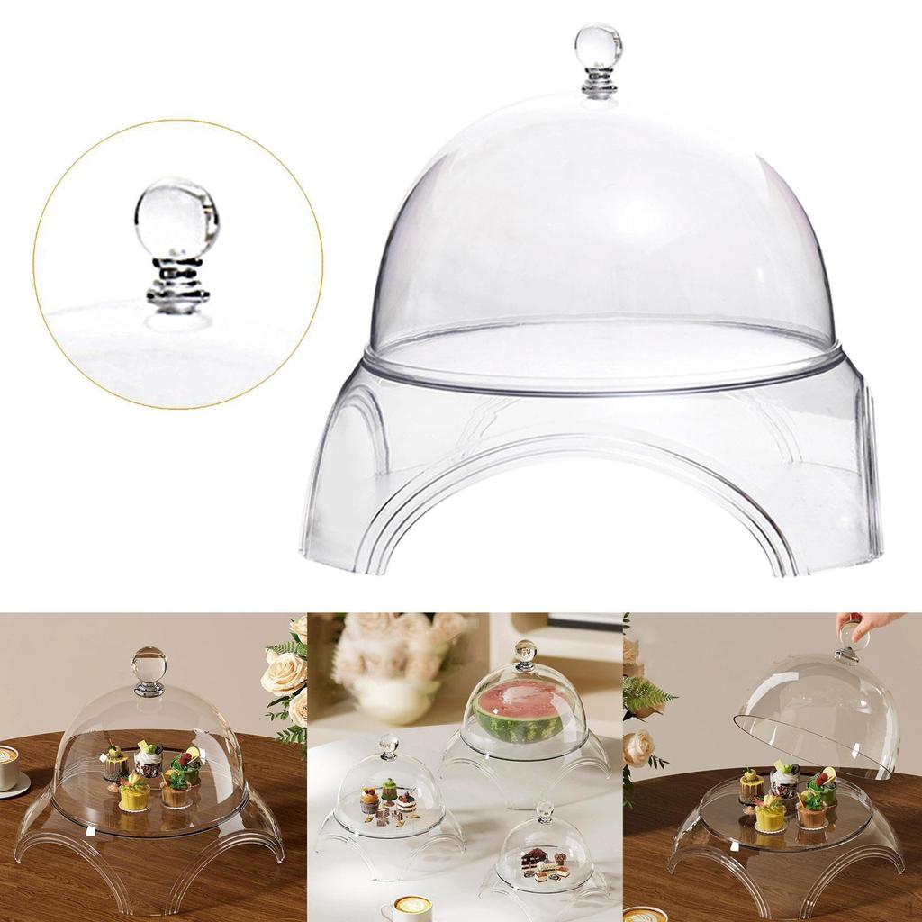 Cake Stand with Cover Fruit Display Server Tray Appetizer Serving Platter for Holiday Festive
