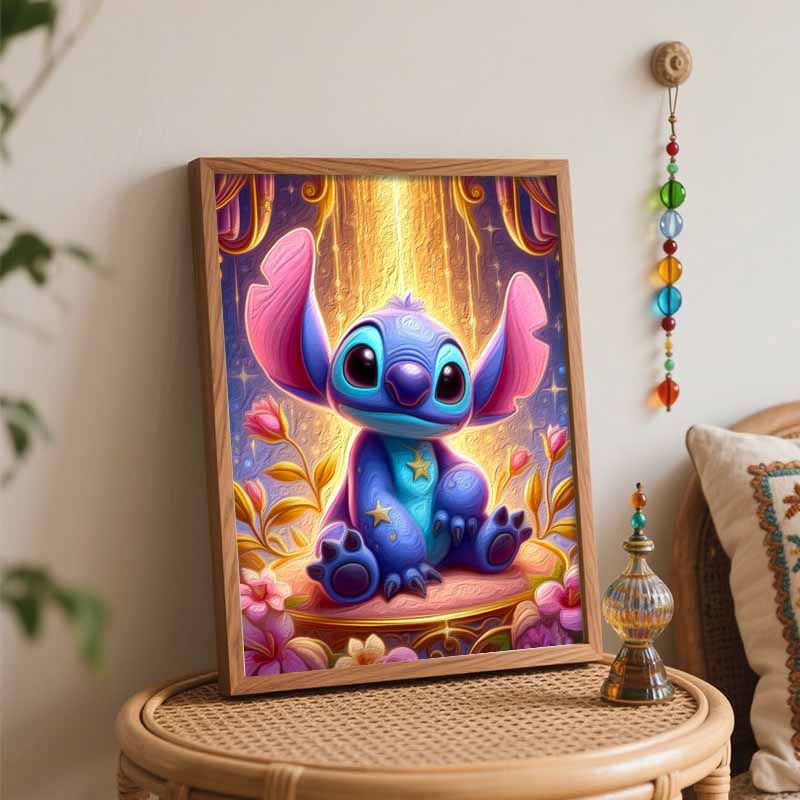 Disney Stitch Oil Painting Hand Painting Art Kit Coloring Painting Handmade Diy Home Decoration Gift