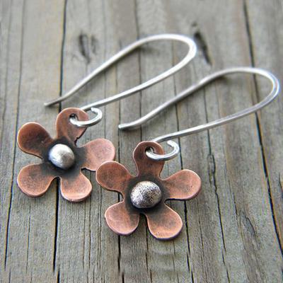 Women's Ethnic Retro Flower Pendant Earrings