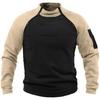Men's Tactical Stand-up Collar Zipper Hoodie Fleece Jacket