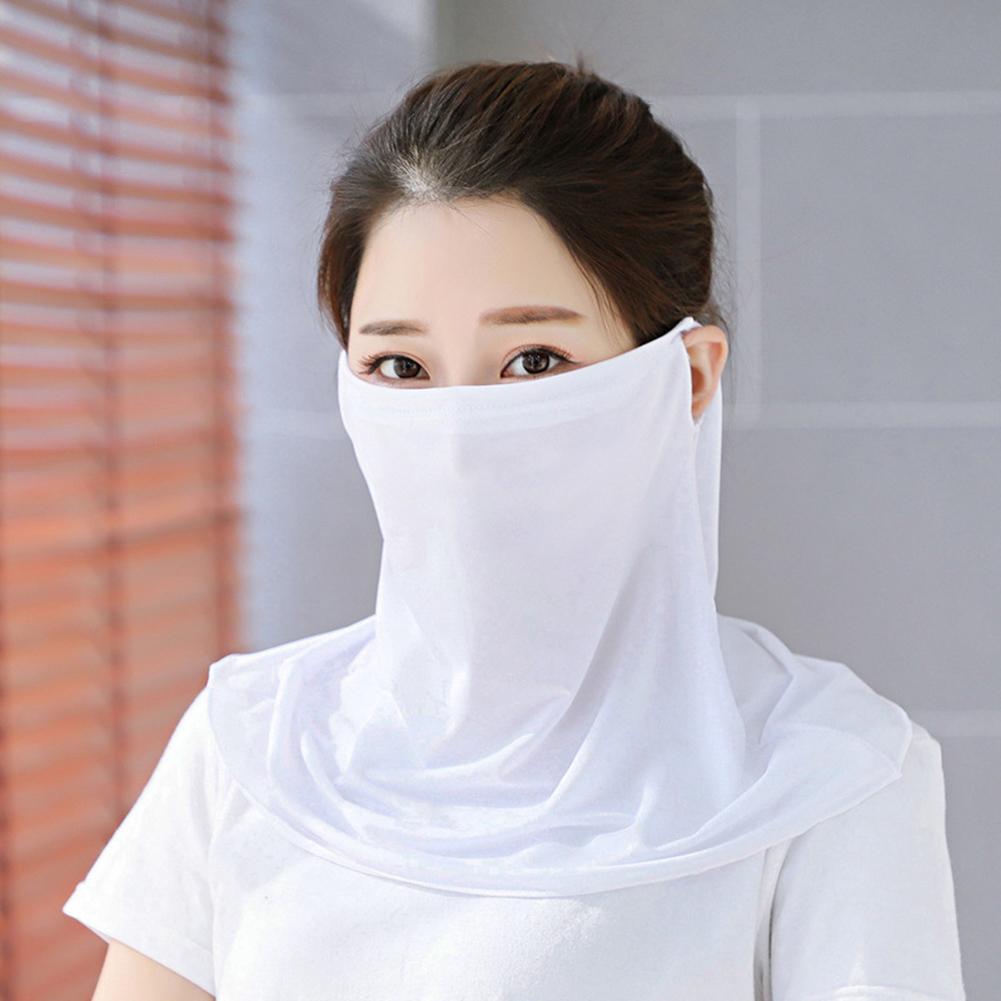 Unisex Face Mask Breathable Ice Silk Full Face Sun Protection Mask Anti Ultraviolet Thin Portable for Summer Outdoor Activities