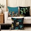 Ginkgo Leaves Luxury Cushion Cover Plush Fabric Soft DoubleSided Printed Sofa Warm Winter Home Child Gift Pillow Case