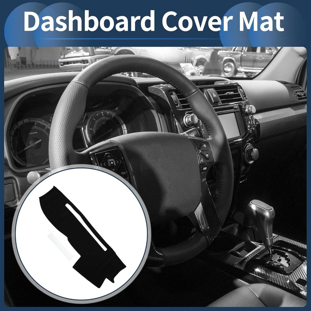 Armaturenbrettabdeckung Dash Cover Matte Teppich für Toyota 4RUNNER 2003-2009 Polyester Schwarz
