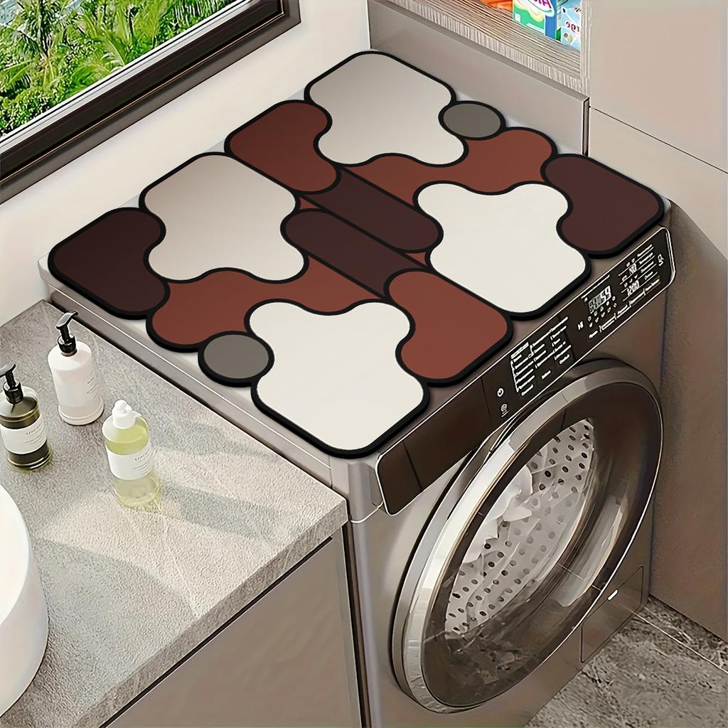Irregularly shaped washing machine mat household non-slip storage mat square simple absorbent mat tableware mat