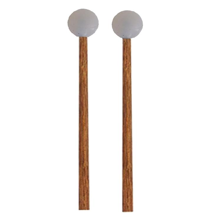 1Pair Glockenspiel Drum Stick with Wood Handle Steel Tongue Drum Mallet Soft Rubber Percussion Mallets Drum Stick