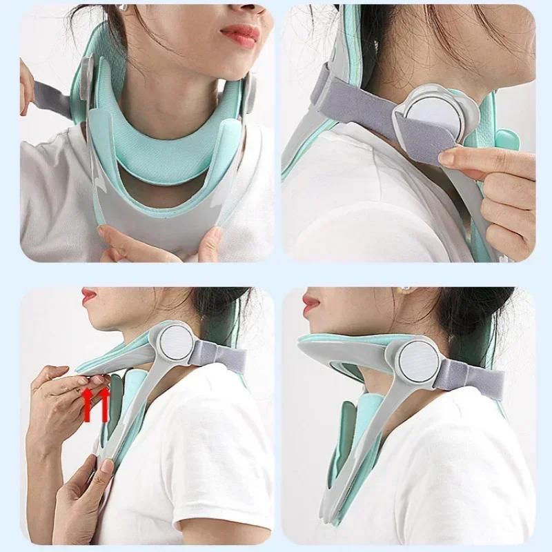 Neck Braces Support Stretcher Spine ProtectorAdjustable Cervical Traction Device Posture Corrector Cervical Collar Health