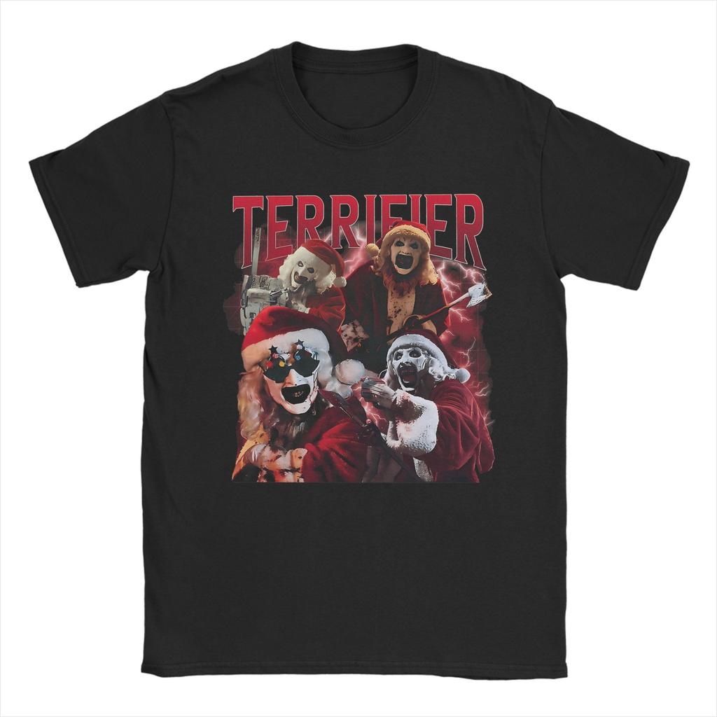 Halloween Horror Terrifier Film Unisex s T Shirts  Fun Tees Short Sleeve Crewneck TShirt Pure Cotton Gift Idea Clothes