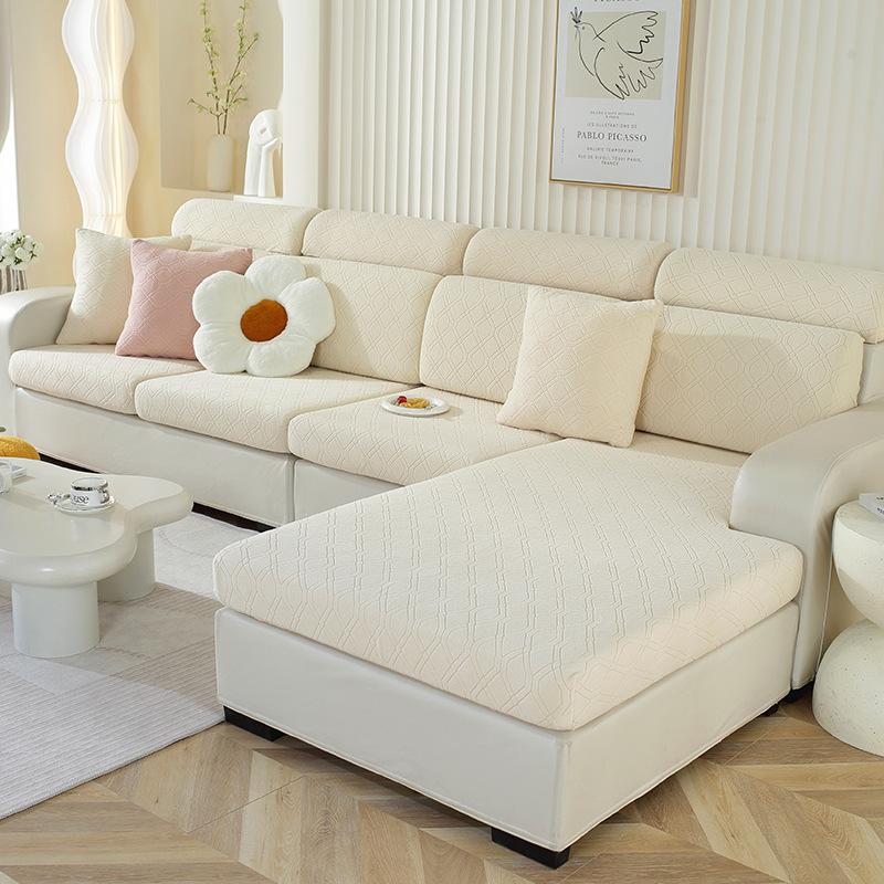 Thickened Elastic Sofa Cover Non-slip Simple Sofa Cover Cover Four Seasons Universal Solid Color Sofa Cushion Cover Full Cover Cloth