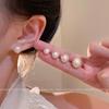 French Steamed Bread Pearl Stud Earrings Women's Niche Ear Hole Set Pearl Earrings Classic Earrings