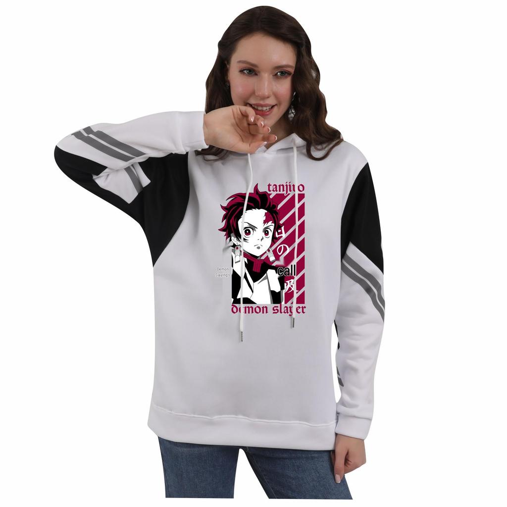 Demon Slayer Paar Patchwork Hoodie