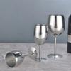 Unbreakable Stainless Steel Goblet Creative Metal Wine Glass Tall Glass  Cold&hot Drinks