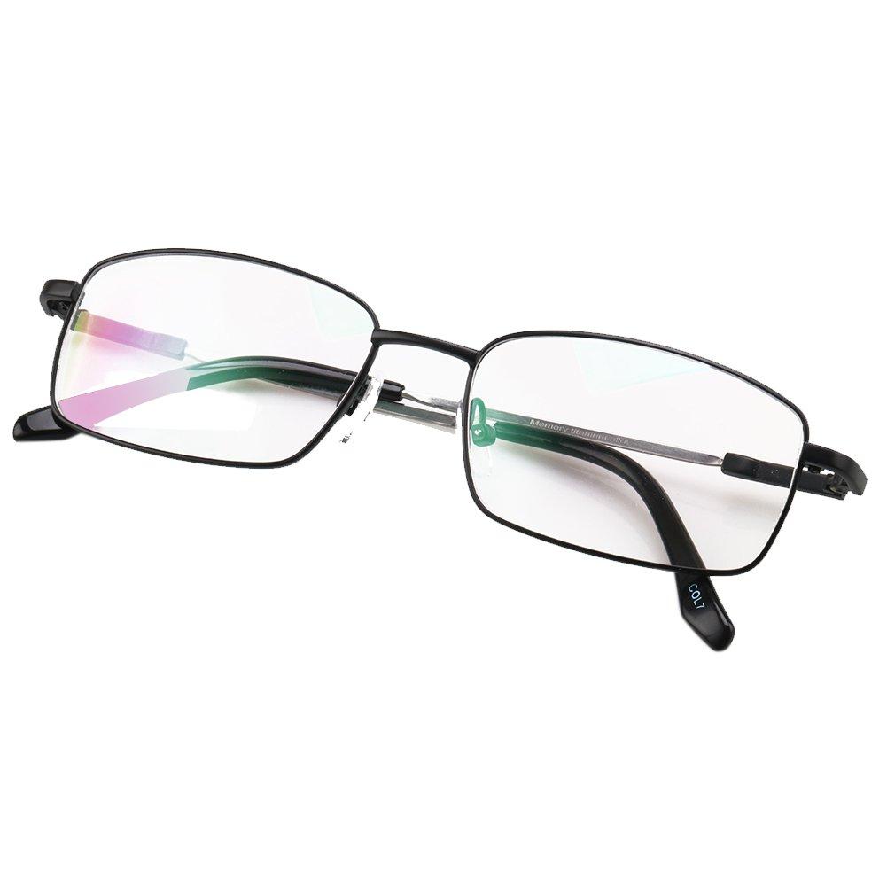 KLESIA Reading Progressive Bifocal Glasses with Memory Blue Light and UV400 Protection Glasses, Focus, Alloy, (2.5, Black)