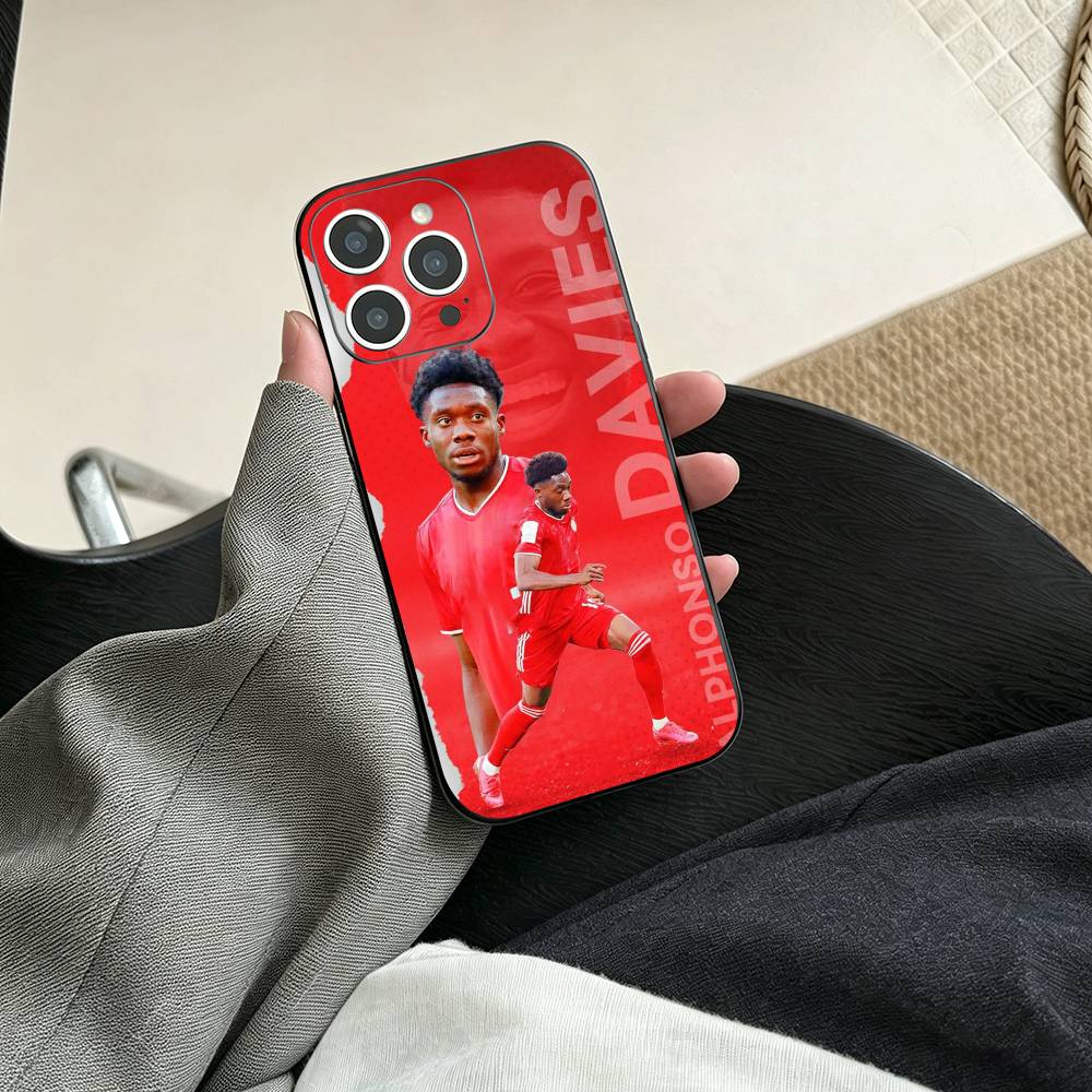 A-Alphonso Davies  Phone Case For iPhone 17, 16,15,14,13,12,11 Plus,Pro Max, Others Soft Black Cover