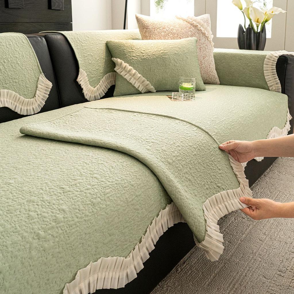 Leather Sofa Cushion, Summer And Summer Non-Slip Seat Cushion  New High-End Cool Doudou Mat Cover Cloth Towel