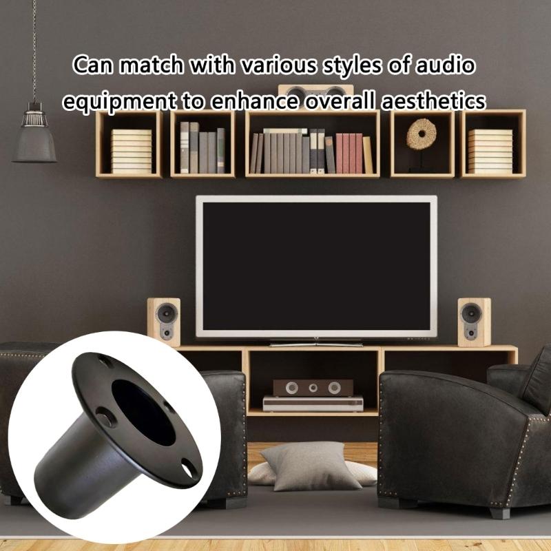 70mm Metal Speaker Stand Top Hat Heavy Duty Support Bracket For Stage Audios Equipment Durability Design Wide Compatibility