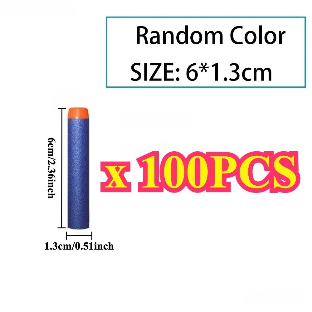 100Pcs Blue Solid Round Head Bullets All Size For Outdoor Sports Children Electric Manual Eva Soft Bullet Toy Gun Accessories