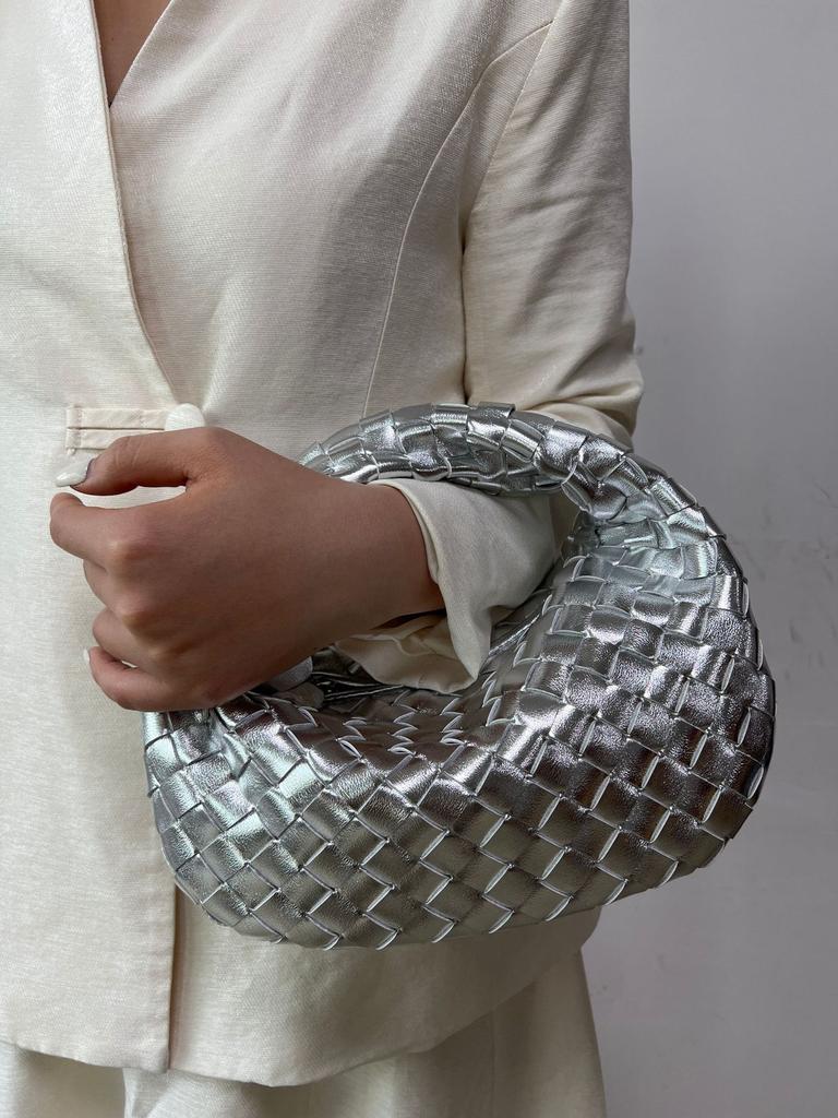 Trend Knödel Damen Tasche vielseitige Schultertasche Temperament Handtasche personalisierte Croissant handgewebt