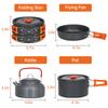 Camping Cookware Set Lightweight Portable Pan Kettle Cups Spoon Fork Cutter for Picnic Hiking Teapot Cookware Travel Cooking Set