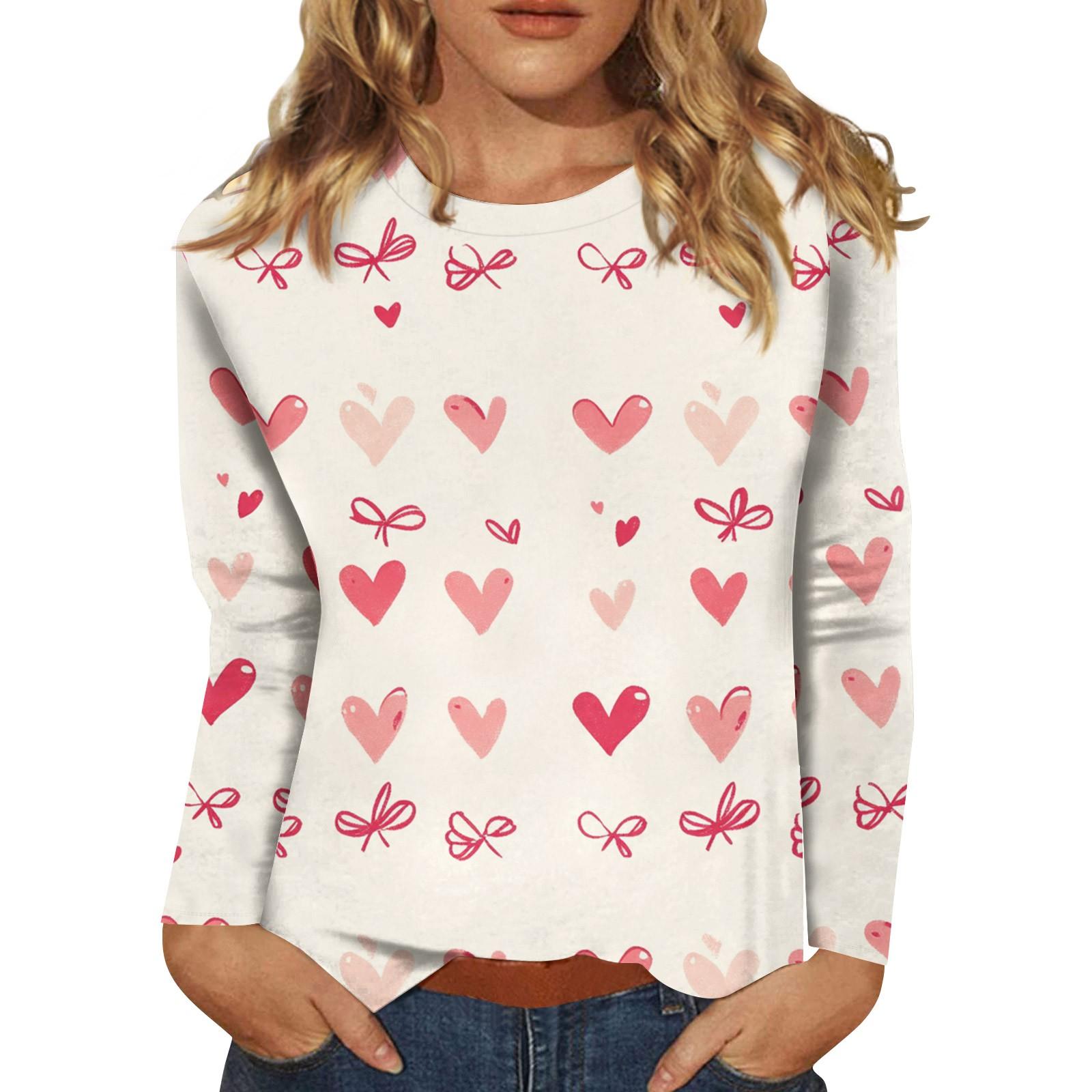 

Женская мода повседневный топ с длинным рукавом и круглым вырезом с цветочным принтом XL винный