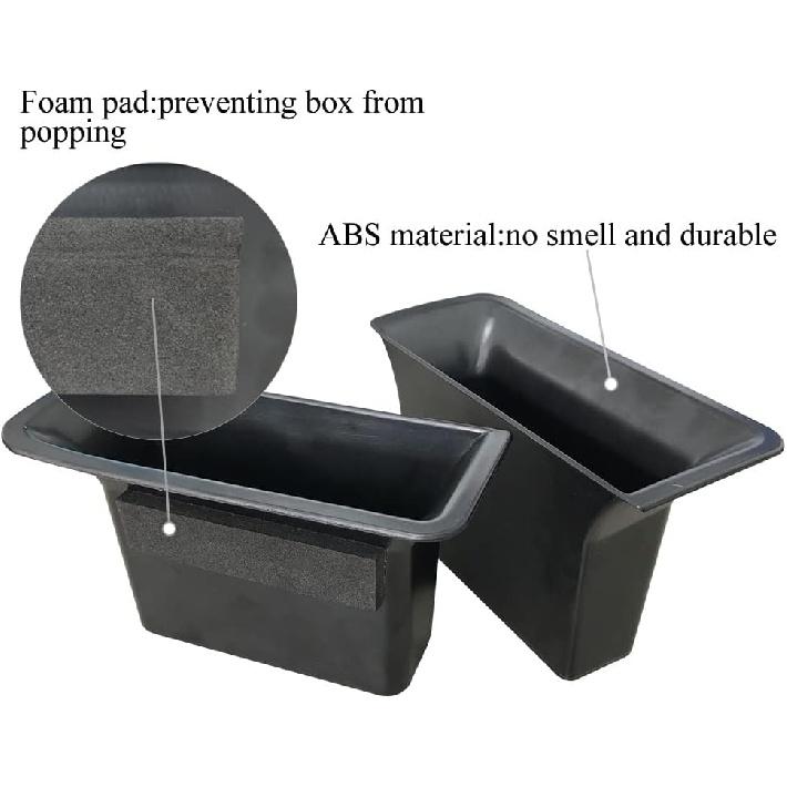 VESUL Front/Rear Row Door Side Storage Box Compatible with Ford Escape 2020-2024 Armrest Phone Container Door Organizer Handle Pocket ABS Tray Insert